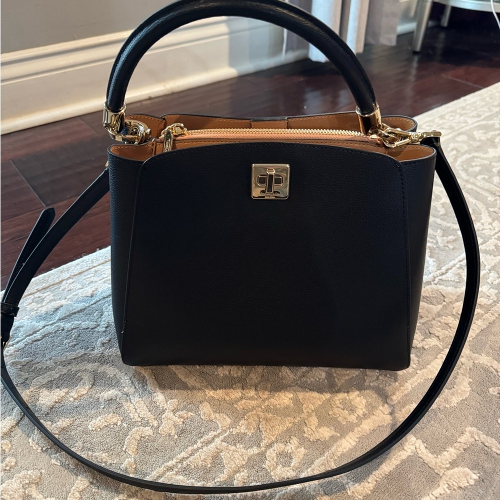 Kate Spade Medium Phoebe Black and Brown Satchel